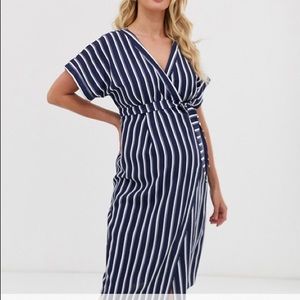 NWT ASOS maternity wrap midi dress